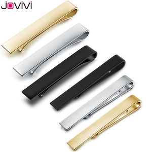 Jovivi Mens Stainless Steel Tie Bar Pinch Clip for Skinny