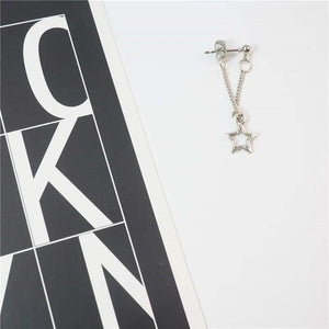 Japan and South Korea Harajuku Cool E-girl Girl Cross Chain Pendant Earrings For Women