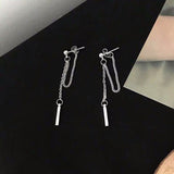 Japan and South Korea Harajuku Cool E-girl Girl Cross Chain Pendant Earrings For Women