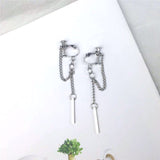 Japan and South Korea Harajuku Cool E-girl Girl Cross Chain Pendant Earrings For Women