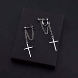 Japan and South Korea Harajuku Cool E-girl Girl Cross Chain Pendant Earrings For Women