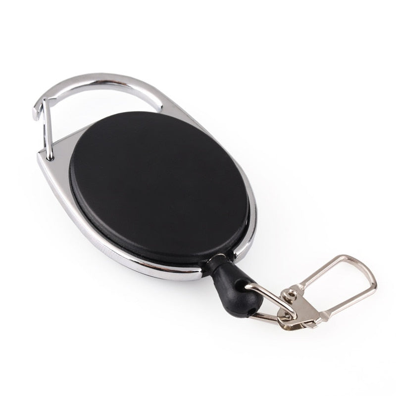 Retractable Pull Badge Reel Zinc Alloy Abs Plastic  Key Ring Chain