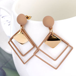 Fashion Statement Geometric Drop Earrings for Women