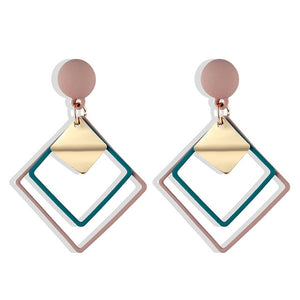 Fashion Statement Geometric Drop Earrings for Women