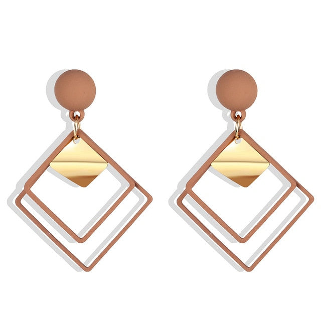 Fashion Statement Geometric Drop Earrings for Women