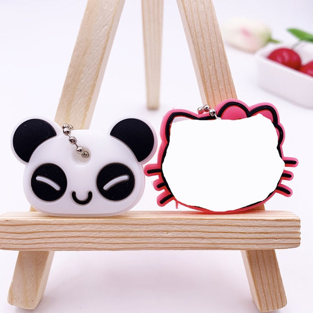 2Pcs Cute Cartoon Protective Silicone Key Case Cover For Women/Man