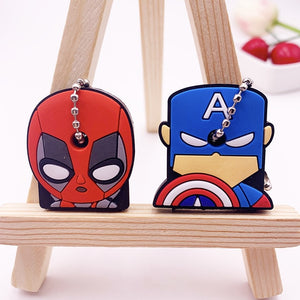 2Pcs Cute Cartoon Protective Silicone Key Case Cover For Women/Man