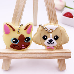 2Pcs Cute Cartoon Protective Silicone Key Case Cover For Women/Man