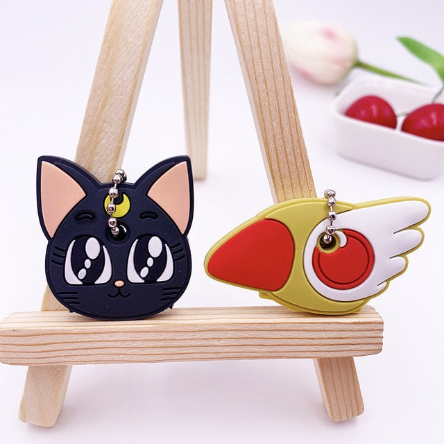 2Pcs Cute Cartoon Protective Silicone Key Case Cover For Women/Man