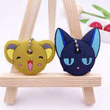 2Pcs Cute Cartoon Protective Silicone Key Case Cover For Women/Man