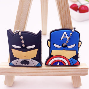 2Pcs Cute Cartoon Protective Silicone Key Case Cover For Women/Man