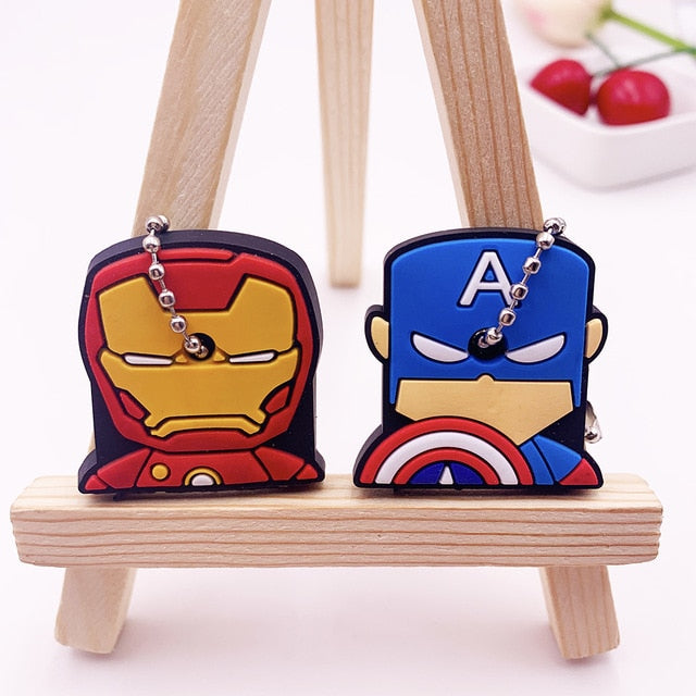 2Pcs Cute Cartoon Protective Silicone Key Case Cover For Women/Man