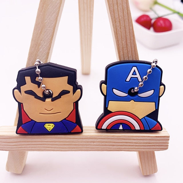 2Pcs Cute Cartoon Protective Silicone Key Case Cover For Women/Man