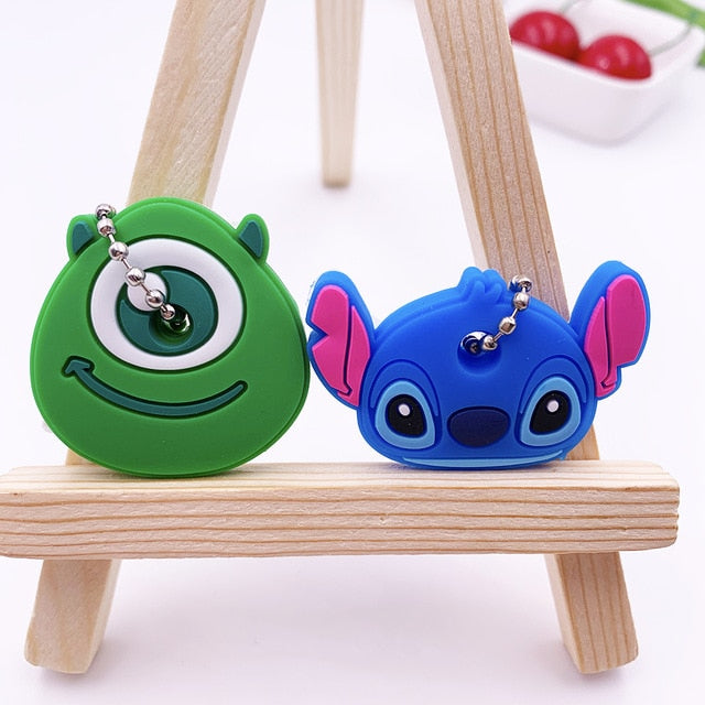 2Pcs Cute Cartoon Protective Silicone Key Case Cover For Women/Man