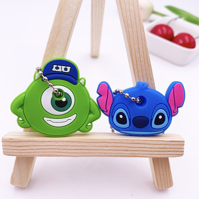 2Pcs Cute Cartoon Protective Silicone Key Case Cover For Women/Man