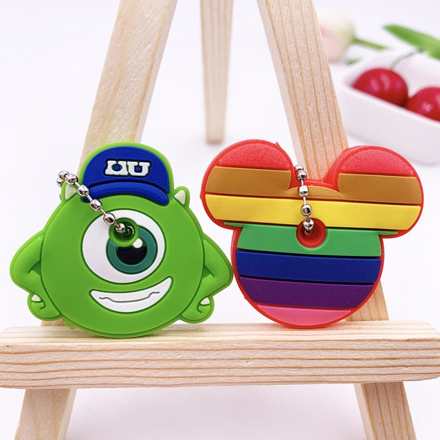 2Pcs Cute Cartoon Protective Silicone Key Case Cover For Women/Man