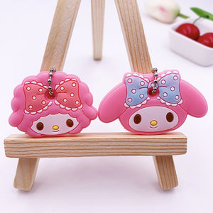 2Pcs Cute Cartoon Protective Silicone Key Case Cover For Women/Man