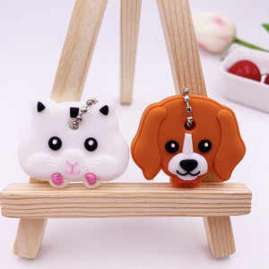 2Pcs Cute Cartoon Protective Silicone Key Case Cover For Women/Man