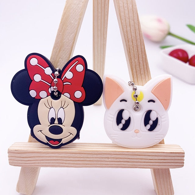 2Pcs Cute Cartoon Protective Silicone Key Case Cover For Women/Man