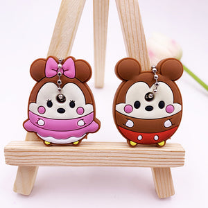 2Pcs Cute Cartoon Protective Silicone Key Case Cover For Women/Man