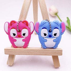 2Pcs Cute Cartoon Protective Silicone Key Case Cover For Women/Man