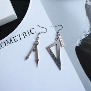 Punk Cheap Sliver Handcuffs Blade Gun Drop Earrings