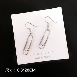 Punk Cheap Sliver Handcuffs Blade Gun Drop Earrings