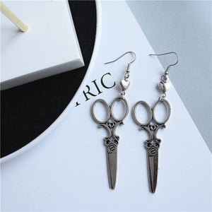 Punk Cheap Sliver Handcuffs Blade Gun Drop Earrings