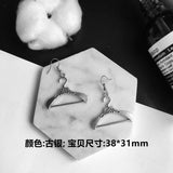 Punk Cheap Sliver Handcuffs Blade Gun Drop Earrings