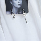 Punk Cheap Sliver Handcuffs Blade Gun Drop Earrings