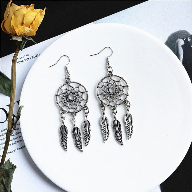 Punk Cheap Sliver Handcuffs Blade Gun Drop Earrings