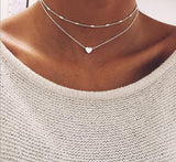 Bohemian Moon Star Crystal Heart Choker Necklace for Women