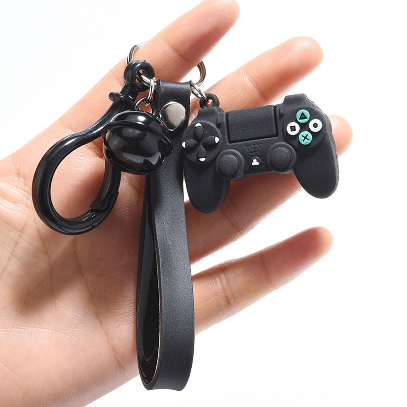 New Fashion Stereo Cartoon Game Console Keychain Keyring