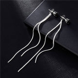 2020 New fashion Dangle Hanging Rhinestone Long Drop Earrings Ear line For Women