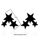 Stainless Steel Earrings Mickey Women Men Hip hop Black Star Moon Stud Earring