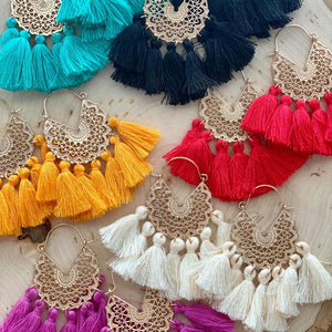 Bohemia Korean Big Tassel Earrings for Women