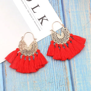 Bohemia Korean Big Tassel Earrings for Women