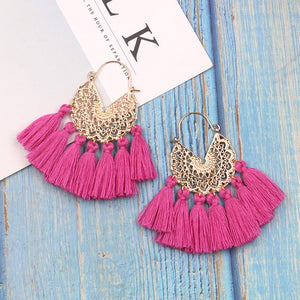 Bohemia Korean Big Tassel Earrings for Women