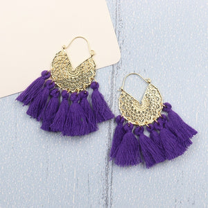 Bohemia Korean Big Tassel Earrings for Women