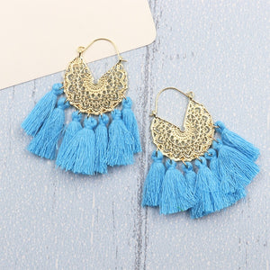 Bohemia Korean Big Tassel Earrings for Women