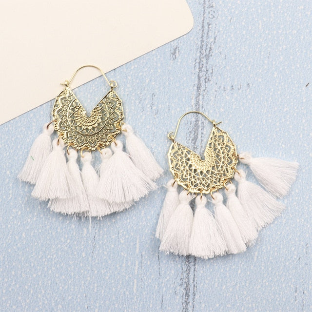 Bohemia Korean Big Tassel Earrings for Women