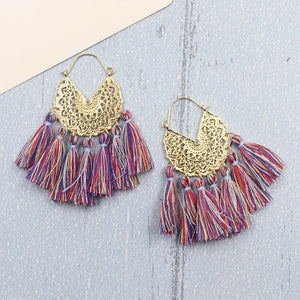 Bohemia Korean Big Tassel Earrings for Women