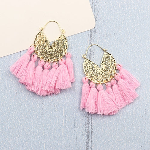 Bohemia Korean Big Tassel Earrings for Women