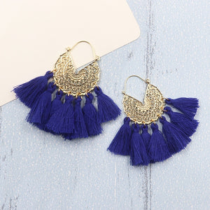 Bohemia Korean Big Tassel Earrings for Women