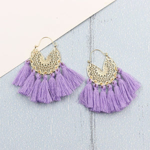 Bohemia Korean Big Tassel Earrings for Women