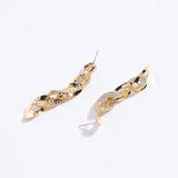 Chinese wind long tassel pendant Vintage Stud Earrings