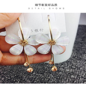 Chinese wind long tassel pendant Vintage Stud Earrings