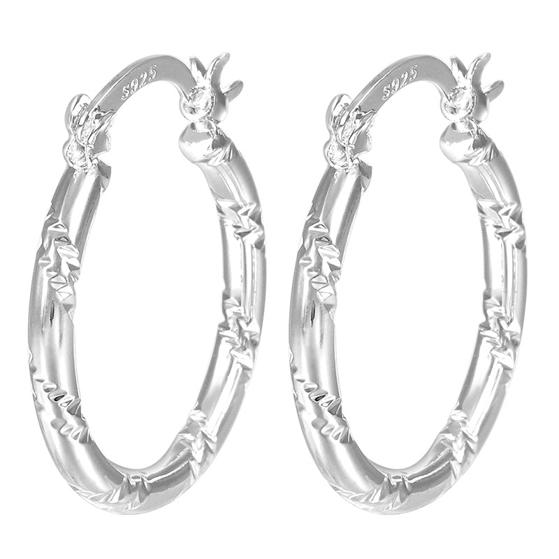 Luxury Women Hoop Earrings Classic Silver Color Statement Earring