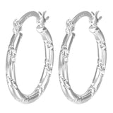 Luxury Women Hoop Earrings Classic Silver Color Statement Earring