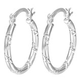 Luxury Women Hoop Earrings Classic Silver Color Statement Earring